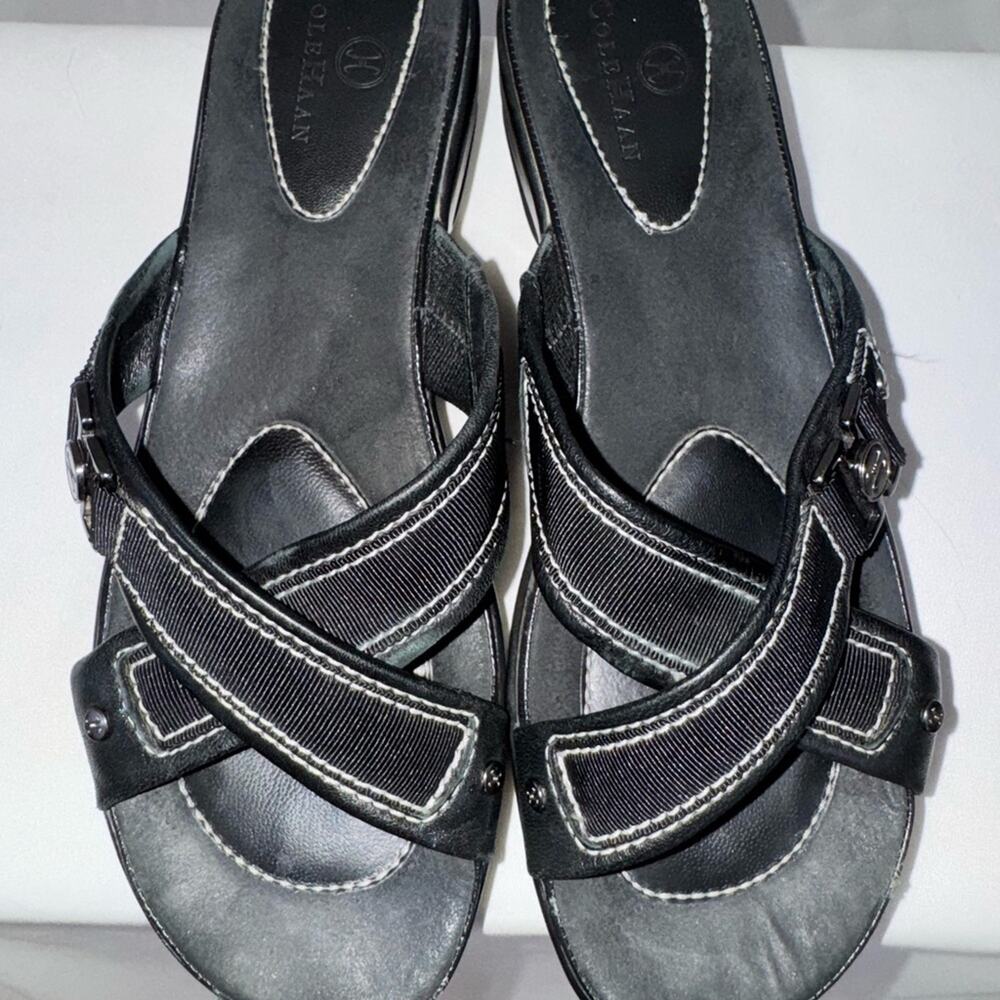 Cole Haan Women's Air Alta High Black and White Sandals Slides